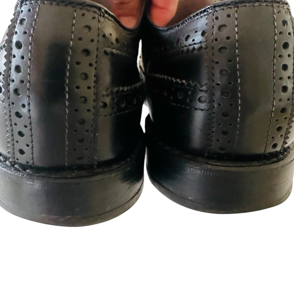Allen Edmonds Larchmont Oxford Wingtip Black‎ Leather Shoes Size 8